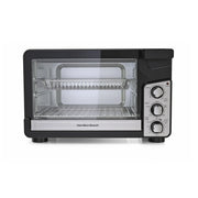 Hamilton Beach 31460 Easy View XL Toaster Oven with Sure-Crisp Air Fry, 6 Slice Capacity, Black & Stainless Steel