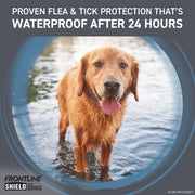 Frontline Shield Flea and Tick Treatment for Large Dogs 41-80 lbs, Waterproof Topical Formula, 6 Count, 855
