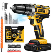 Hoey LLCRY1 21V Cordless Drill Set, Yellow