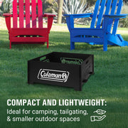 Coleman Pack-A-Way Portable Fire Pit, Collapsible 10 in, Stainless Steel, Black, PA-2000