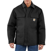 Carhartt Men's Firm Duck Traditional Coat, Water-Repellent, Insulated, Loose Fit, Black, X-Large Tall, 106674