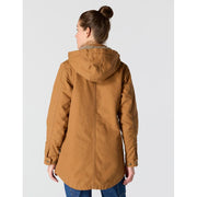 Carhartt Women's Loose Fit Washed Duck Coat, Arctic Weight Insulation, Brown, Large, 105512