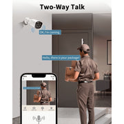 OHWOAI 4K PoE Security Camera System, 6 Wired Outdoor Cameras, 8-Channel NVR, 1TB HDD, 130 Wide View, AI Motion Detection, Two-Way Audio, IP66 Weatherproof