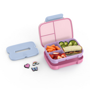 Ello Benni Kids Bento Lunch Box with Carry Handle & Ice Pack, Purple