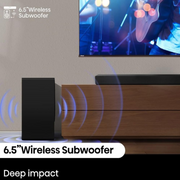 Hisense R652 5.1 Ch Soundbar with a total of 440W output, Rear Surround Speakers