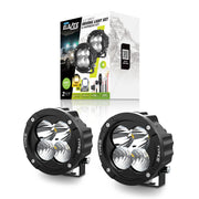 TYPE S Elevate 3.5 Inch Spot Beam Round Pod Light Set with Harness Kit, DOT/SAE J581 Approved, 4,360 Raw Lumens, Waterproof Die-Cast Aluminum, 2 Pack
