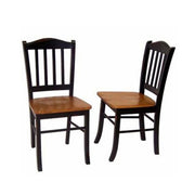 Boraam 30536 Shaker Chair, Black/Oak, Set of 2