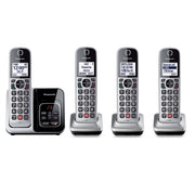 Panasonic KX-TG3824S Cordless Phone with Digital Answering Machine, Advanced Call Block, 4 Handsets
