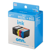 Onn INHPCL100025949 902XL (Black) & 902XL (Color) 4 Cartridges (E)