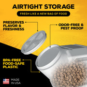 Gamma2 Vittles Vault Pet Food Storage Container, Airtight, BPA-Free, Gray, 15 lb Capacity, 4315
