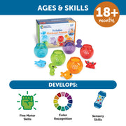 Learning Resources Peekaboo Fishbowl Friends Toddler Educational Toy Counting and Shape Sorting Ages 18 Months and Up LER6814