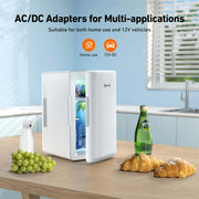 AstroAI AAFR06AWH-US Compact Refrigerator, 6L Capacity, Personal Cooler One Door, White