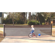 KidKusion Non-Retractable Driveway Safety Net, Weather-Resistant Polyethylene and Galvanized Steel, Orange, 28 Ft, 36 In Tall, 4828
