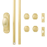 Signature Hardware SH553288SB 955212-1.38 Odette 2 Inch Tall Cabinet Cremone Security Bolt - Satin Brass