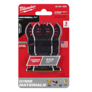 Milwaukee 49-25-1523 1-3/8 in. Carbide Universal Fit Extreme Wood and Metal Cutting Multi-Tool Oscillating Blade (3-Pack)
