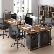 JONPONY Ergonomic Office Chair, Breathable Mesh Back, Adjustable Height, Padded Armrests, Heavy-Duty Metal Base, Dual-Caster Wheels, Black