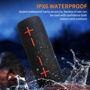 DCOWO 2-in-1 Split 40W Portable Bluetooth Speaker with IPX6 Waterproof, RGB Lights, 20-Hour Battery Life, Black, S11PLUS
