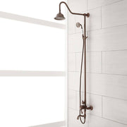 Signature Hardware WE-9804-ORB-U Dolwick Exposed Pipe Shower System with Rainfall Shower Head, Oil Rubbed Bronze