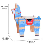 KidKraft Llama Pinata Building Bricks Table with 50 Mega-Sized Blocks, Reversible Wooden Activity Table, Multi-Child Play, Model 20421