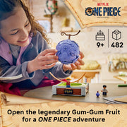 LEGO One Piece Gum Gum Fruit Building Toy, 482 Pieces, Multicolor, Ages 9+, Includes Luffy Minifigures, 75647