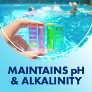 Arm & Hammer Clear Balance Swimming Pool Alkalinity pH Maintenance Tablets, White, 24 Count, Resealable Container