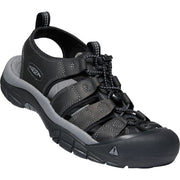 KEEN Newport Leather Hiking Sandals for Men - Black/Steel Grey - 13M