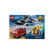 LEGO City Helicopter Fire Truck Submarine Remix Building Set 874 Pieces 6526303