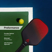 Reebok 7 Piece Pickleball Equipment Set for 2 Players, Fiberglass Paddles with Honeycomb Core, 4 Pickle Balls, Carry Bag, Red, RPKDB213-RED-T30-12