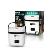 GRANITESTONE 2524 4-Cup White Space Saving Rice Cooker with Ceramic Nonstick Inner Pot