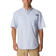 Columbia PFG Super Tamiami Short-Sleeve Button-Down Shirt - Vivid Blue Multi Gingham - XXL