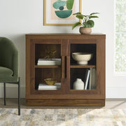 Better Homes & Gardens 443103 Ezra Accent Cabinet, Warm Walnut Finish