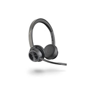 Poly Voyager 4320 UC Wireless USB-C Headset, Bluetooth 5.2, Noise-Canceling Dual Microphones, Microsoft Teams Certified, Black, 218478-02