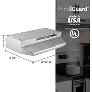 Broan Nutone 4130SF Cabinet Range Hood, Stainless Steel Finish