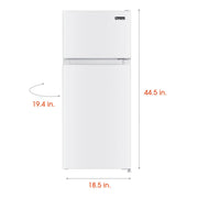Magic Chef Compact Refrigerator with Freezer, 4.5 Cu. Ft., Reversible Door, Energy Star Qualified, White, HMDR45W