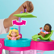 Fisher Price Little People Barbie Beach House Toddler Playset with Two Figures, Three Floors, Interactive Accessories, Multi-Color