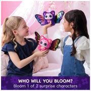 Spin Master Hatchimals Bloomables Kittyfly Interactive Plush Toy with Double Transformation, Over 100 Sounds and Reactions, Multicolored, 6072450