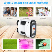 AUOSHI Kids Microscopes, Binoculars for Kids & Adults 1000X Handheld Kids Microscope - Multifunctional Use