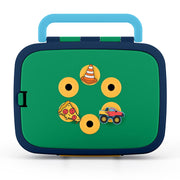 Ello Benni Kids Bento Lunch Box with Carry Handle & Ice Pack, Green