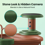 Birdfy Smart Bird Bath with 1080P HD Camera, AI Bird Identification, Solar Powered, Weatherproof, Brown, Jolly V