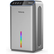 ONSON Dehumidifier for Basement, 85 OZ Capacity, 800 sq ft Coverage, Quiet Operation 30 dB, Auto Shut-Off, Sleep Mode, 3-Timer Settings, Dual Drainage with Hose, Silver CT6