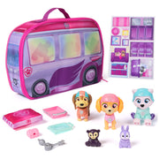Spin Master Paw Patrol Skye's World Pupcation Rescue Set with Skye, Liberty, Everest Figures, 12-Inch Fabric RV Camper, Interactive Rescue Accessories