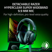 Razer BlackShark V3 Wireless Gaming Headset, TriForce Titanium 50mm Drivers, HyperSpeed Wireless Gen-2, Detachable Super Wideband Mic, THX Spatial Audio, Black
