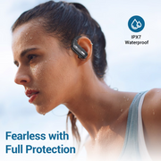 VEAT00L Hybrid Active Noise Cancelling Wireless Ear Buds, 75Hrs Bluetooth 5.3 Headphones IP7 Waterproof for Sport, Running Wireless Earphones with ENC, Deep Bass Over Ear bud with Earhooks for Android, iOS
