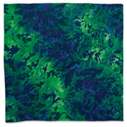 Carolina Creative Bandana, Blue and Green Tie Dye, 100% Cotton, 22 in x 22 in, Unisex, B22TIE-160104