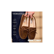 Minnetonka Men's Pile Lined Hardsole Slippers, Brown Suede, Size 10M, 3902-BRWN-M10