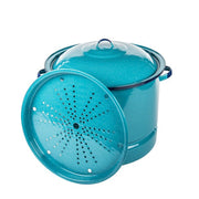 Cinsa 6001549 Steamer Pot Cookware with Lid & Trivet 34 qt Blue
