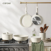 Carote A08655 22pcs Non Stick Pots and Pans, Nonstick Cookware Set Detachable Handle, Induction Cookware
