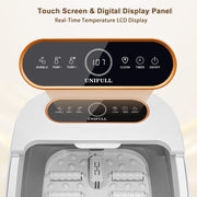 Collapsible Foot Spa Bath with Heat and Massage Rollers  Touch Screen  Bubble  Foot Pedicure Kit  Temperature Control