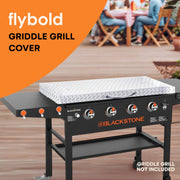DDRPL Flybold 28-Inch Griddle Cover, Durable Diamond-Cut Aluminum, Weatherproof, Lightweight with Ergonomic Handles and Integrated Hangers