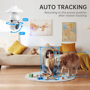 Jqimn Wireless Security Cameras, Dual-Band 5G & 2.4GHz WiFi, 2K HD with Color Night Vision, 360 Pan-Tilt, Motion Detection, Two-Way Audio, Outdoor Light Bulb Camera, Pack of 2